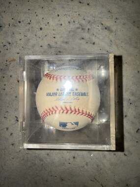 Jeff Reardon Signed Official Major League Baseball in Display Case